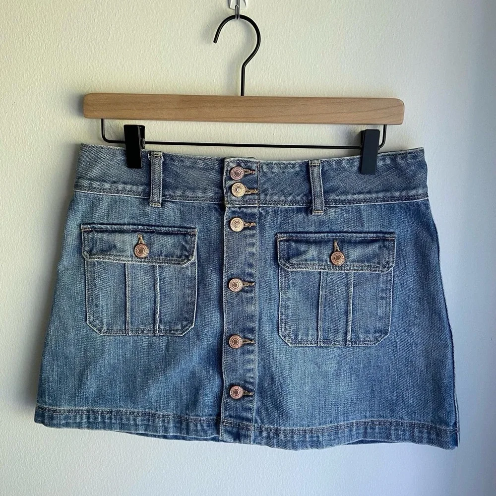 Abercrombie & Fitch jean mini denim skirt - size 6 - Picture 6 of 6